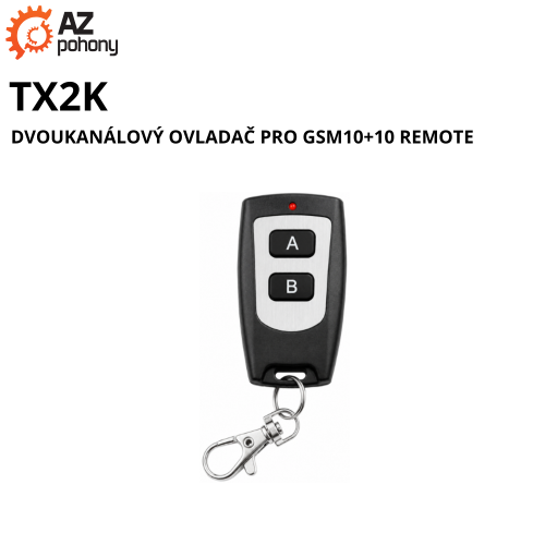 TX2K - dvoukanálový ovladač pro GSM10+10 REMOTE